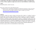 Cover page: Considerations of the impact of neoliberalism and alternative regimes on learning and its outcomes: an empirical example based on the level and distribution of adult learning