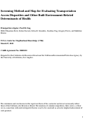 Cover page: Screening Method and Map for Evaluating Transportation Access Disparities and Other Built Environment-Related Determinants of Health