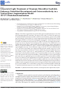 Cover page: Ultraviolet Light Treatment of Titanium Microfiber Scaffolds Enhances Osteoblast Recruitment and Osteoconductivity in a Vertical Bone Augmentation Model: 3D UV Photofunctionalization