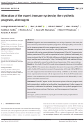 Cover page: Alteration of the mare's immune system by the synthetic progestin, altrenogest