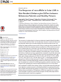 Cover page: The Response of microRNAs to Solar UVR in Skin-Resident Melanocytes Differs between Melanoma Patients and Healthy Persons