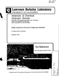 Cover page: Design Analysis of a Novel Low Temperature Bolometer