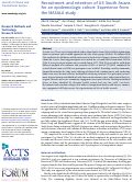 Cover page: Recruitment and retention of US South Asians for an epidemiologic cohort: Experience from the MASALA study