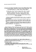 Cover page: A community-based feasibility study using wheat bran fiber supplementation to lower colon cancer risk.