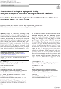 Cover page: Association of biological aging with frailty and post-transplant outcomes among adults with cirrhosis