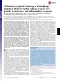 Cover page: Trichomonas vaginalis homolog of macrophage migration inhibitory factor induces prostate cell growth, invasiveness, and inflammatory responses