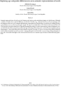 Cover page: Exploring age and gender differences in socio-semantic representations of words