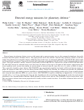 Cover page: Directed energy missions for planetary defense