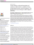 Cover page: Ozone effects on blood biomarkers of systemic inflammation, oxidative stress, endothelial function, and thrombosis: The Multicenter Ozone Study in oldEr Subjects (MOSES).