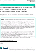 Cover page: A flexible framework for local-level estimation of the effective reproductive number in geographic regions with sparse data.