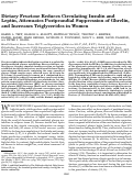 Cover page: Dietary Fructose Reduces Circulating Insulin and Leptin, Attenuates Postprandial Suppression of Ghrelin, and Increases Triglycerides in Women