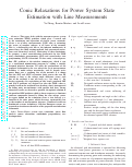 Cover page: Conic Relaxations for Power System State Estimation With Line Measurements