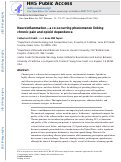 Cover page: Neuroinflammation—a co-occurring phenomenon linking chronic pain and opioid dependence