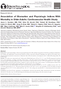 Cover page: Association of Biomarker and Physiologic Indices With Mortality in Older Adults: Cardiovascular Health Study