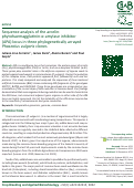 Cover page: Sequence Analysis of the Arcelin-Phytohaemagglutinin-α-Amylase Inhibitor (APA) Locus in Three Phylogenetically Arrayed Phaseolus vulgaris Clones