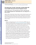 Cover page: The Intersection of Youth, Technology, and New Media with Sexual Health: Moving the Research Agenda Forward