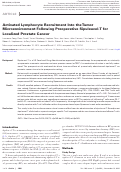 Cover page: Activated lymphocyte recruitment into the tumor microenvironment following preoperative sipuleucel-T for localized prostate cancer.