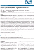 Cover page: Impact of HIV‐related stigma on treatment adherence: systematic review and meta‐synthesis