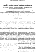 Cover page: Efficacy of birinapant in combination with carboplatin in targeting platinum-resistant epithelial ovarian cancers