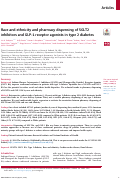 Cover page: Race and ethnicity and pharmacy dispensing of SGLT2 inhibitors and GLP-1 receptor agonists in type 2 diabetes.