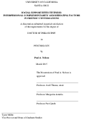 Cover page: Social Support Effectiveness: Interpersonal Complementarity and Mediating Factors in Friends' Conversations