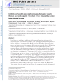 Cover page: Inhibition of soluble epoxide hydrolase attenuates hepatic fibrosis and endoplasmic reticulum stress induced by carbon tetrachloride in mice