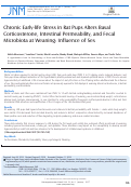 Cover page: Chronic Early-life Stress in Rat Pups Alters Basal Corticosterone, Intestinal Permeability, and Fecal Microbiota at Weaning: Influence of Sex.