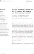 Cover page: RRx-001: a chimeric triple action NLRP3 inhibitor, Nrf2 inducer, and nitric oxide superagonist.