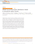 Cover page: Global mycorrhizal plant distribution linked to terrestrial carbon stocks