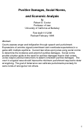 Cover page: Punitive Damages, Social Norms, and Economic Analysis