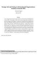 Cover page: Foreign aid and voting in international organizations: Evidence from the IWC
