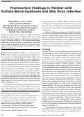 Cover page: Postmortem Findings in Patient with Guillain-Barré Syndrome and Zika Virus Infection - Volume 24, Number 1—January 2018 - Emerging Infectious Diseases journal - CDC