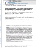 Cover page: A Qualitative Exploration of the Potential Role of Using Online Social Media Support Communities to Increase Initiation of Medications for Opioid Use Disorder (MOUD).