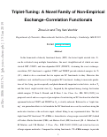 Cover page: Triplet Tuning: A Novel Family of Non-Empirical Exchange-Correlation Functionals.