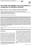 Cover page: The Health and Visibility Cost of Air Pollution: A Comparison of Estimation Methods