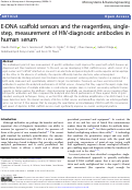 Cover page: E-DNA scaffold sensors and the reagentless, single-step, measurement of HIV-diagnostic antibodies in human serum