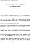 Cover page: Summary report on Phase 1 feasibility study of in-drift diffusion