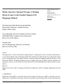 Cover page: Multi-objective optimal design of sliding mode control with parallel simple cell mapping method