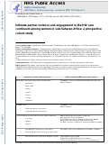 Cover page: Intimate Partner Violence and Engagement in the HIV Care Continuum among Women in Sub-Saharan Africa: A Prospective Cohort Study.