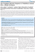 Cover page: The Complete Genome Sequence of Haloferax volcanii DS2, a Model Archaeon