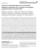 Cover page: Anticancer immunotherapy by CTLA-4 blockade: obligatory contribution of IL-2 receptors and negative prognostic impact of soluble CD25