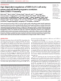 Cover page: Age-dependent regulation of SARS-CoV-2 cell entry genes and cell death programs correlates with COVID-19 severity.