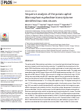 Cover page: Sequence analysis of the potato aphid Macrosiphum euphorbiae transcriptome identified two new viruses