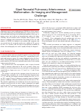 Cover page: Giant Neonatal Pulmonary Arteriovenous Malformation: An Imaging and Management Challenge.