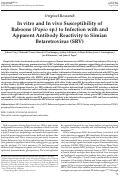 Cover page: In vitro and In vivo Susceptibility of Baboons (Papio sp.) to Infection with and Apparent Antibody Reactivity to Simian Betaretrovirus (SRV).