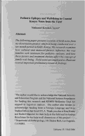 Cover page: Pediatric Epilepsy and Well-Being in Coastal Kenya: Notes from the Field