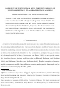 Cover page: Correct Specification and Identification of Nonparametric Transformation Models