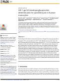 Cover page: HIV-1 gp120 envelope glycoprotein determinants for cytokine burst in human monocytes