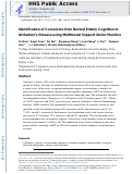 Cover page: Identification of Conversion from Normal Elderly Cognition to Alzheimer’s Disease using Multimodal Support Vector Machine