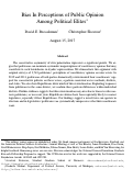 Cover page: Bias in Perceptions of Public Opinion among Political Elites